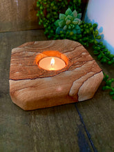 Load image into Gallery viewer, Sandstone tea light candle holder