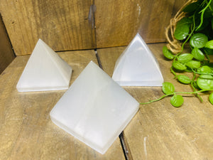 Selenite pyramid