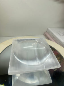 Selenite square bowl