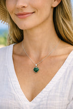 Load image into Gallery viewer, Seraphinite Heart Pendant in Sterling Silver – Handcrafted Natural Gemstone Necklace