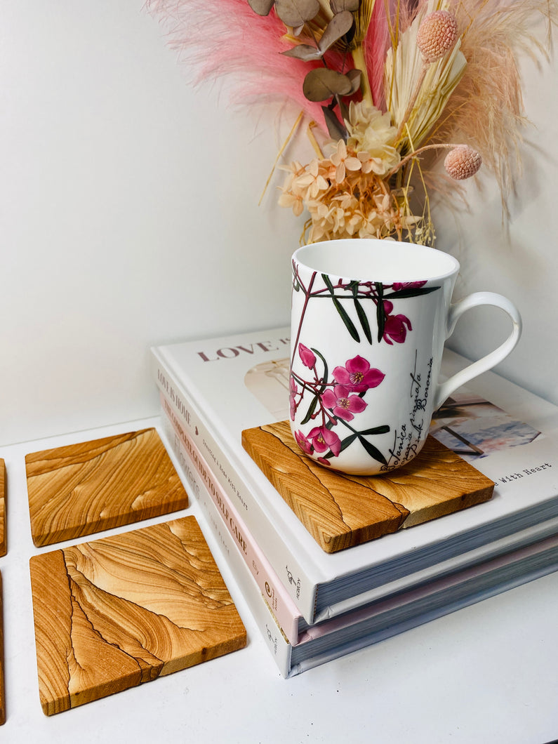 Azhou Coasters Natural stone and crystal drink coasters – Evolving Earth Designs