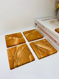 Set of 4 Sandstone drink coasters