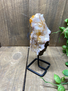 Small Citrine crystal on black stand