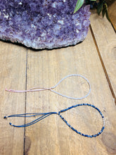 Load image into Gallery viewer, Sterling Silver Adjustable Ball Bracelet – Rose Quartz &amp; Labradorite Gemstones
