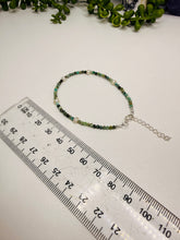 Load image into Gallery viewer, Sterling Silver Adjustable Bracelet with Freshwater Pearls &amp; African Turquoise