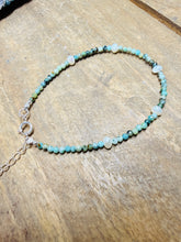 Load image into Gallery viewer, Sterling Silver Adjustable Bracelet with Freshwater Pearls &amp; African Turquoise