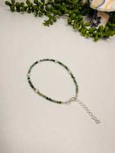 Load image into Gallery viewer, Sterling Silver Adjustable Bracelet with Freshwater Pearls &amp; African Turquoise