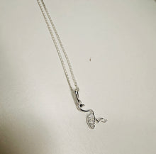 Load image into Gallery viewer, Sterling Silver Flamingo Pendant with Cubic zirconia – Dainty, Sparkly &amp; Coastal