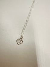 Load image into Gallery viewer, Sterling Silver Heart Pendant with Cubic zirconia – Dainty, Sparkly &amp; Timeless