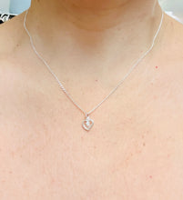 Load image into Gallery viewer, Sterling Silver Heart Pendant with Cubic zirconia – Dainty, Sparkly &amp; Timeless