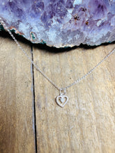 Load image into Gallery viewer, Sterling Silver Heart Pendant with Cubic zirconia – Dainty, Sparkly &amp; Timeless
