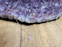 Load image into Gallery viewer, Sterling Silver Heart Pendant with Cubic zirconia – Dainty, Sparkly &amp; Timeless