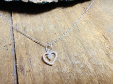 Load image into Gallery viewer, Sterling Silver Heart Pendant with Cubic zirconia – Dainty, Sparkly &amp; Timeless