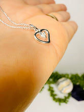 Load image into Gallery viewer, Sterling Silver Heart Pendant with Cubic zirconia – Dainty, Sparkly &amp; Timeless