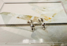 Load image into Gallery viewer, Sterling Silver Mushroom Earrings – Dainty 925 Silver Studs (4×5 mm)