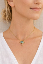 Load image into Gallery viewer, Sterling Silver Stingray Pendant – 18K Gold‑Plated Ocean Jewelry with Shell Detailing