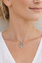 Load image into Gallery viewer, Sterling Silver Tree of Life Heart Pendant –  18K Gold‑Plated Symbol of Growth &amp; Connection