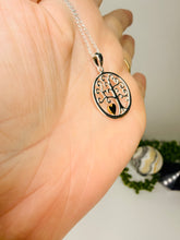 Load image into Gallery viewer, Sterling Silver Tree of Life Heart Pendant –  18K Gold‑Plated Symbol of Growth &amp; Connection
