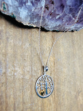 Load image into Gallery viewer, Sterling Silver Tree of Life Heart Pendant –  18K Gold‑Plated Symbol of Growth &amp; Connection