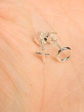 Load image into Gallery viewer, Sterling Silver X and O Stud Earrings – Classic 925 Silver Push‑Back Design (Made in Italy)