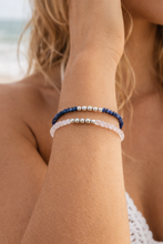 Load image into Gallery viewer, Sterling Silver Adjustable Ball Bracelet – Rose Quartz &amp; Labradorite Gemstones