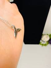 Load image into Gallery viewer, Tiny Sterling Silver Whale Tail Pendant – Minimalist Ocean Necklace Charm (13×10mm)