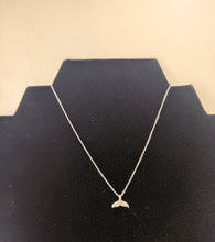 Load image into Gallery viewer, Tiny Sterling Silver Whale Tail Pendant – Minimalist Ocean Necklace Charm (13×10mm)