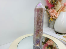 Load image into Gallery viewer, Titanian coated Amethyst tower
