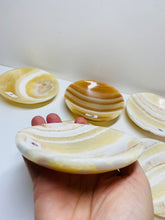 Load image into Gallery viewer, White, cream and orange Onyx bowls