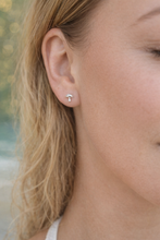 Load image into Gallery viewer, Sterling Silver Mushroom Earrings – Dainty 925 Silver Studs (4×5 mm)