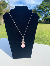 Load image into Gallery viewer, Amethyst, Rose Quartz and Pink Opalite Stirling silver pendant - necklace