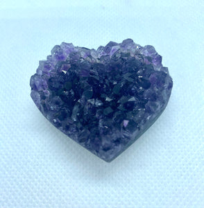 Amethyst crystal heart 