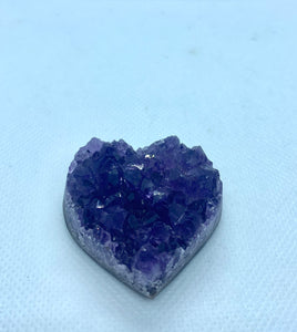 Amethyst crystal heart 
