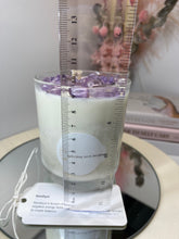 Load image into Gallery viewer, Large Amethyst stone natural soy Candle - Large candle size (285g)