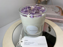 Load image into Gallery viewer, Large Amethyst stone natural soy Candle - Large candle size (285g)