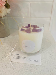 Medium Amethyst natural soy Candle - Medium size (180g)