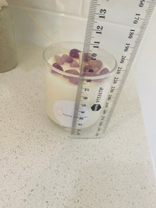Medium Amethyst natural soy Candle - Medium size (180g)