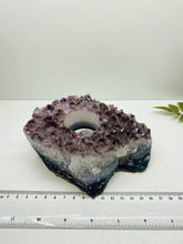 Load image into Gallery viewer, Amethyst Crystal tea light candle holder