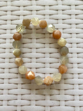 Load image into Gallery viewer, Apricot and Grey Moonstone bead bracelet