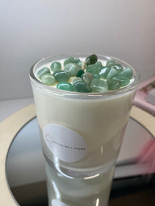 Large Aventurine natural soy Candle - Large candle size (285g)
