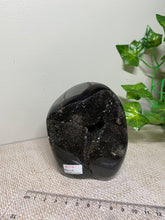 Load image into Gallery viewer, Black Septarian with geode - office decor or unique home display piece
