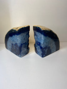 Blue Agate book ends with gold electroplating 05