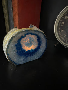 Blue Agate tea light Candle Holder