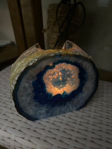 Blue Agate tea light Candle Holder