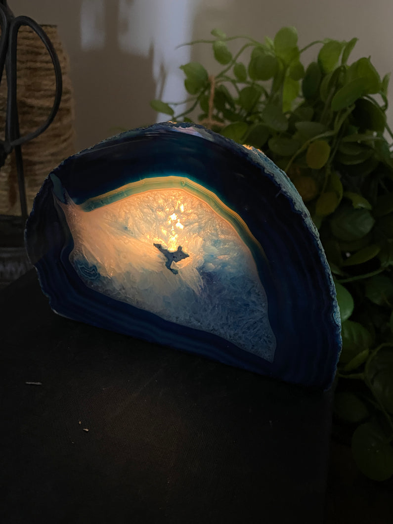 Blue Agate tea light Candle Holder 11 