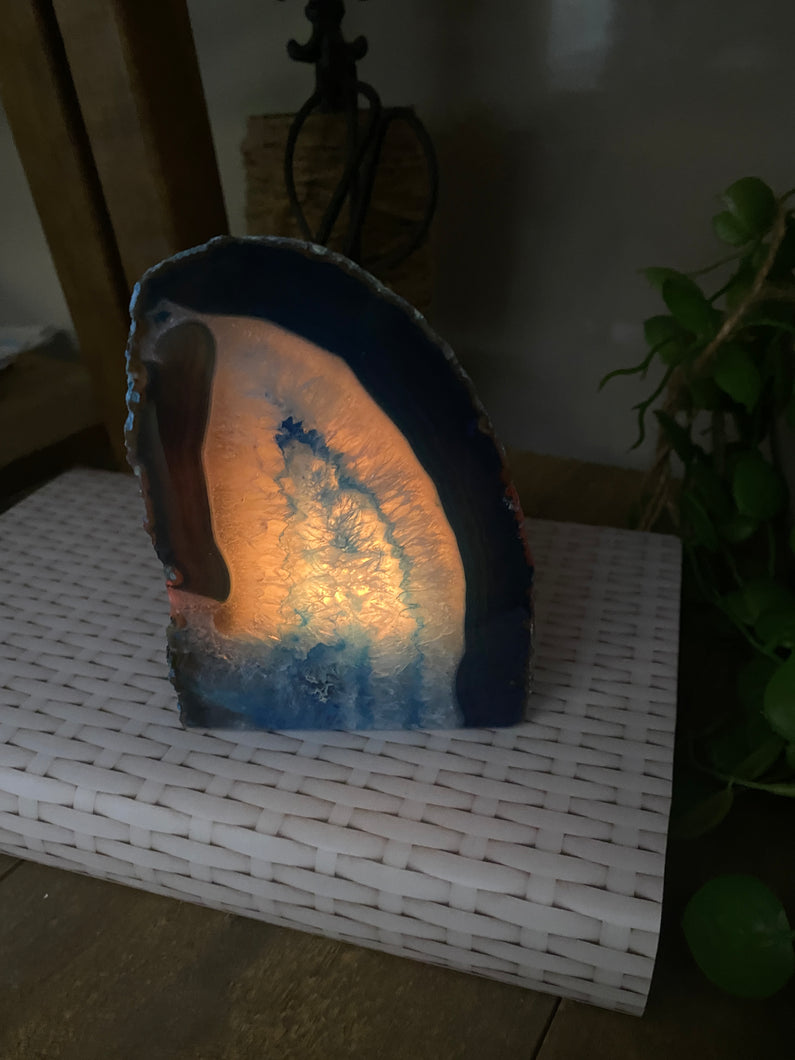 Blue Agate tea light Candle Holder