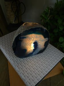 Blue Agate tea light Candle Holder