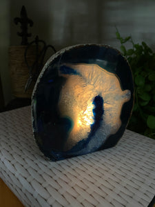 Blue Agate tea light Candle Holder