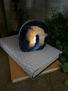 Blue Agate tea light Candle Holder