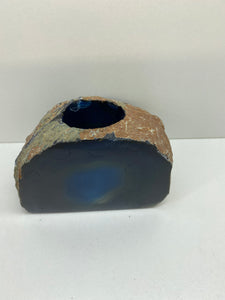 Blue Agate tea light Candle Holder